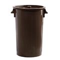 BIDONE MILLEUSI 100LT CON COPERCHIO COLORE MARRONE