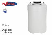 BIDONE IN PLASTICA CON COPERCHIO E MANICO IN FERRO 20LT