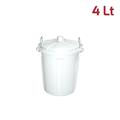 BIDONE MINI 4 LT CON CHIUSURE BIANCO GHIACCIO