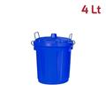 BIDONE MINI 4 LT CON CHIUSURE BLU BRILLANTE