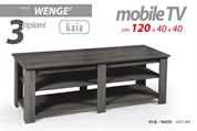 MOBILE TV LEGNO GAIA 120 X 40 X 40 CM COLORE WENGE'