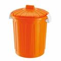 BIDONE PATTUMIERA CON COPERCHIO 50 LT ARANCIO