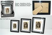 CORNICE PORTAFOTO CON 3 PEZZI COLORE NERO