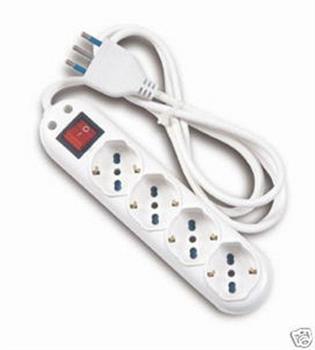 PRESA MULTIPLA 4 USCITE BIPASS 10/16A+T