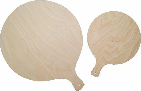 TAGLIERE ROTONDO C/MANICO D.34CM IN BETULLA SOTTILE