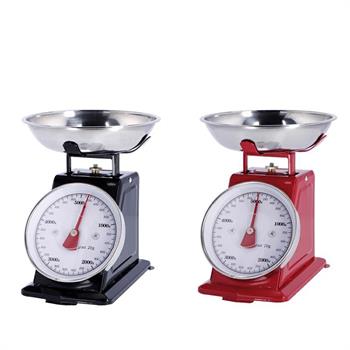 BILANCIA CUCINA 5 KG 18 X 12 X H20 CM 2 COLORI ASS