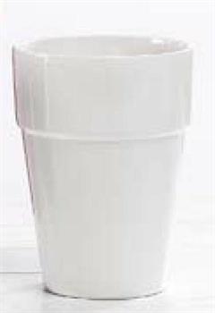 VASO BORDO DOPPIO BIANCO INNER D.13XH17,5CM