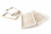 VASSOIO IN LEGNO SET 2PZ COLORI ASS. (35X25X5CM) (30X40X5CM)