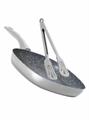 BISTECCHIERA GRILL 26X26CM CON PALETTA COLORE GRIGIO