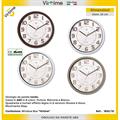 OROLOGIO ABS TONDO 25 CM QUADRANTE LEGNO ASS