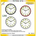 OROLOGIO ABS TONDO 23 CM QUADRANTE BIANCO FLUO 4 ASS
