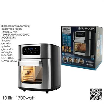 FRIGGITRICE FORNO DIGITALE ARIA CALDA 10 LT