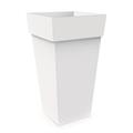 VASO MELROSE ALTO QUADRO 40X40X65 CM COLORE BIANCO