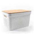 CESTINO IN PLASTICA GRANDE COPERCHIO BAMBOO 35,5X26,5X21,5