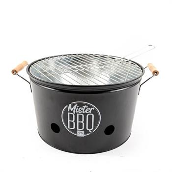 BARBECUE PORTATILE MISTER BBQ IN METALLO CON MANICI 42X35X21