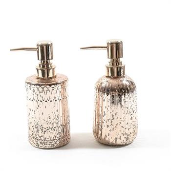 DISPENSER IN VETRO SAPONE 270 ML 7XH17 CM DECORI ASS
