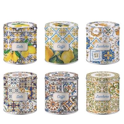 BARATTOLO METALLO 10XH12 CM SET 3 PZ 2 DECORI ASS