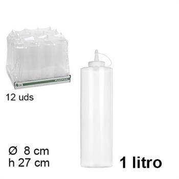 DOSATORE PER SALSE DI PLASTICA TRASPARENTE 1 LT