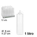 DOSATORE PER SALSE DI PLASTICA TRASPARENTE 1 LT