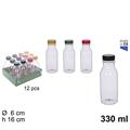 BOTTIGLIA IN PLASTICA TRASPARENTE 330 ML CON TAPPO