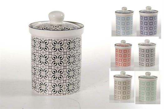 BARATTOLO CERAMICA 600ML 11X16CM COLORI ASS.