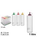 DOSATORE IN PLASTICA PER SALSE TRASPARENTE 1 LT