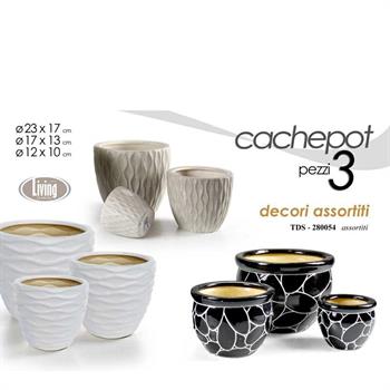 CASPO IN CERAMICA SET 3 PZ ASS