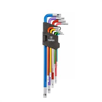 CHIAVE TORX CRV T10 - T50 SET 9 PZ COLORI ASS