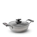 TEGAME CHEF INDUZIONE 2 MANICI COPERCHIO VETRO 28 CM
