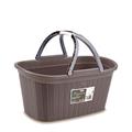 CESTA PORTABIANCHERIA ELEGANCE CON MANICI TORTORA 38X28X29,5