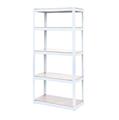 SCAFFALE IN METALLO 5 RIPIANI MDF 90X40X180 CM BIANCO
