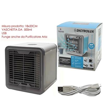 VENTILATORE MINI RAFFRESCATORE D'ARIA 11W 3 VELOCITA' 7 LED