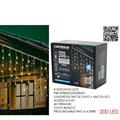 LUCI TENDA 6 MT X 50 CM 200 LED BIANCO CALDO