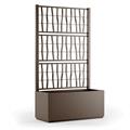 FIORIERA RETTANGOLARE ETHICA 80XH140CM CON SPALLIERA TORTORA