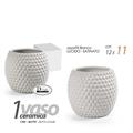 VASO CERAMICA BIANCO 12X12X11 CM ASS SATINATO/LUCIDO