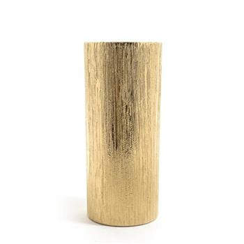 VASO IN CERAMICA D. 13 X H 30 CM COLORE ORO