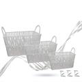 CESTO RATTAN SET 3PZ 24/29/34 CM COLORE BIANCO