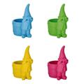 CASPO PORTAVASO GNOMO IN CEMENTO 20 X 14 X H23 CM COLORI ASS