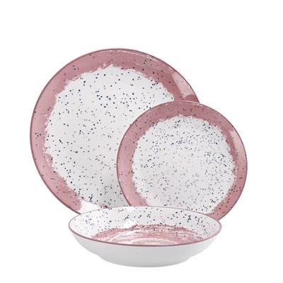 PIATTO SERVIZIO 18 PZ ROSA