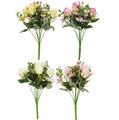 FIORE BOUQUET 14 ROSE E FIORI 41 CM 3 COLORI ASS