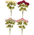 FIORE BOUQUET ROSE 5 FIORI 47 CM 4 COLORI ASS