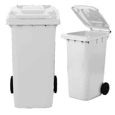 BIDONE CARRELLATO RACCOLTA DIFFERENZIATA 120 LT BIANCO
