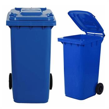 BIDONE CARRELLATO RACCOLTA DIFFERENZIATA 120 LT BLU