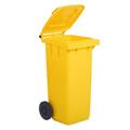 BIDONE CARRELLATO RACCOLTA DIFFERENZIATA 120 LT GIALLO