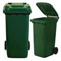 BIDONE CARRELLATO RACCOLTA DIFFERENZIATA 120 LT VERDE SCURO