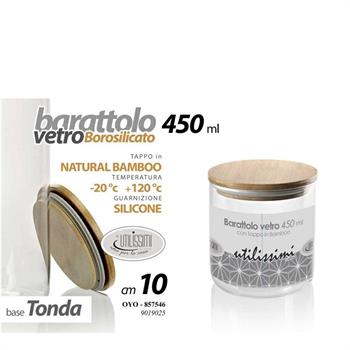 BARATTOLO IN VETRO 450 ML 10 X 10 CM