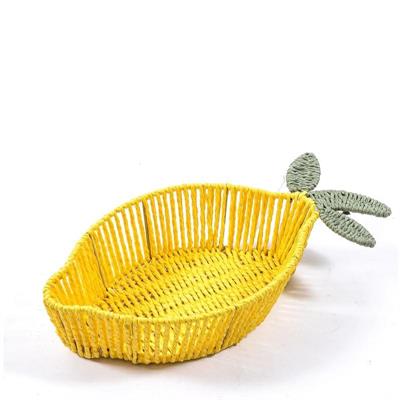 CESTINO LIMONE IN METALLO E CARTA 19 X 38 X H 8,5 CM