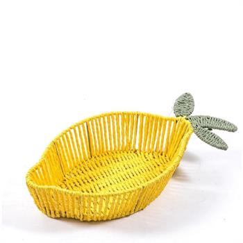 CESTINO LIMONE IN METALLO E CARTA 19 X 38 X H 8,5 CM