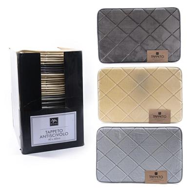 TAPPETO CHECK 60 X 40 CM COLORI ASS