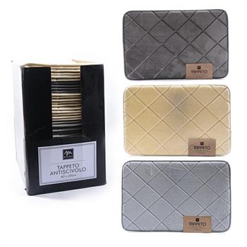 TAPPETO CHECK 60 X 40 CM COLORI ASS